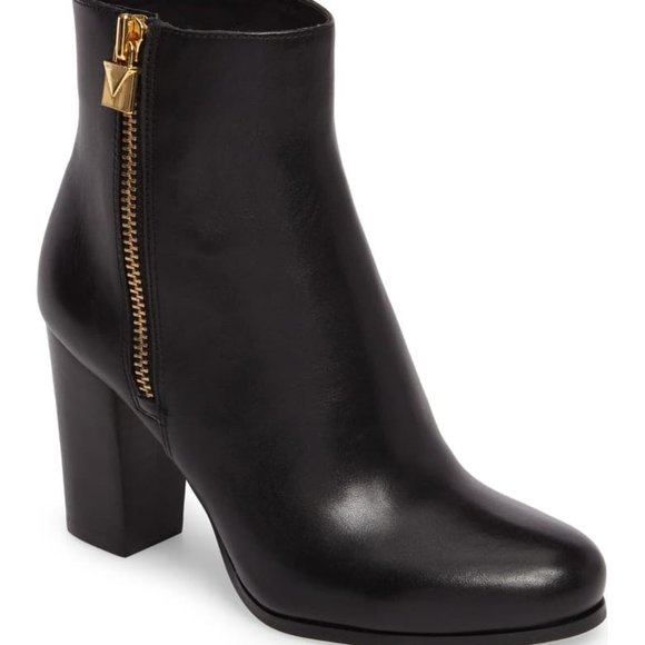 MICHAEL Michael Kors Shoes - Michael Kors black leather Margaret Bootie w gold